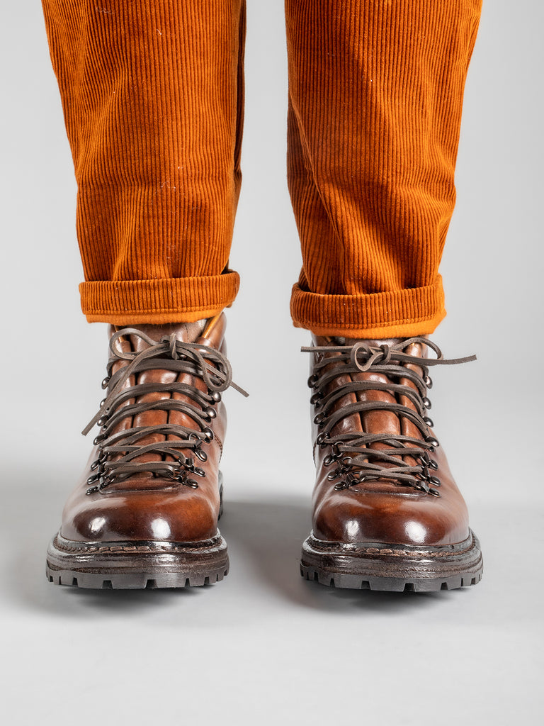 ARTIK 001 - Brown Leather Lace Up Boots Men Officine Creative - 1