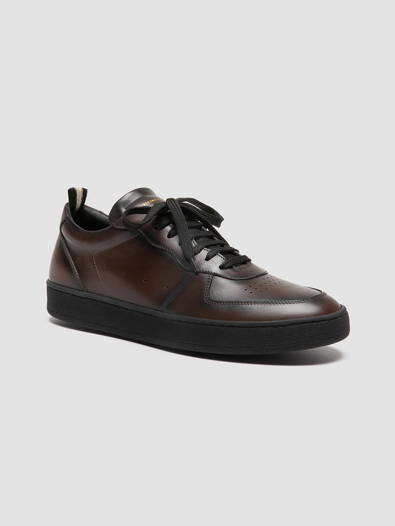 ASSET 001 - Brown Leather Low Top Sneakers men Officine Creative - 3