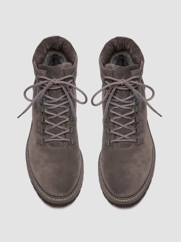 BOSS 006 - Grey Suede Lace Up Boots