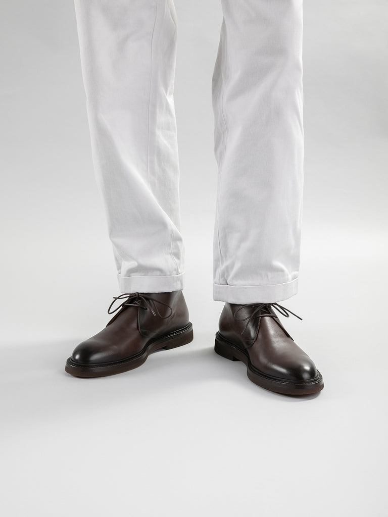 DUDE FLEXI 004 - Brown Leather Chukka Boots Men Officine Creative - 1
