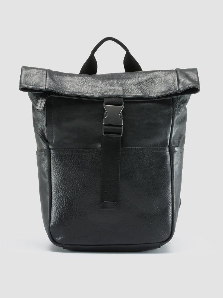 EQUIPAGE 001 - Black Leather Backpack