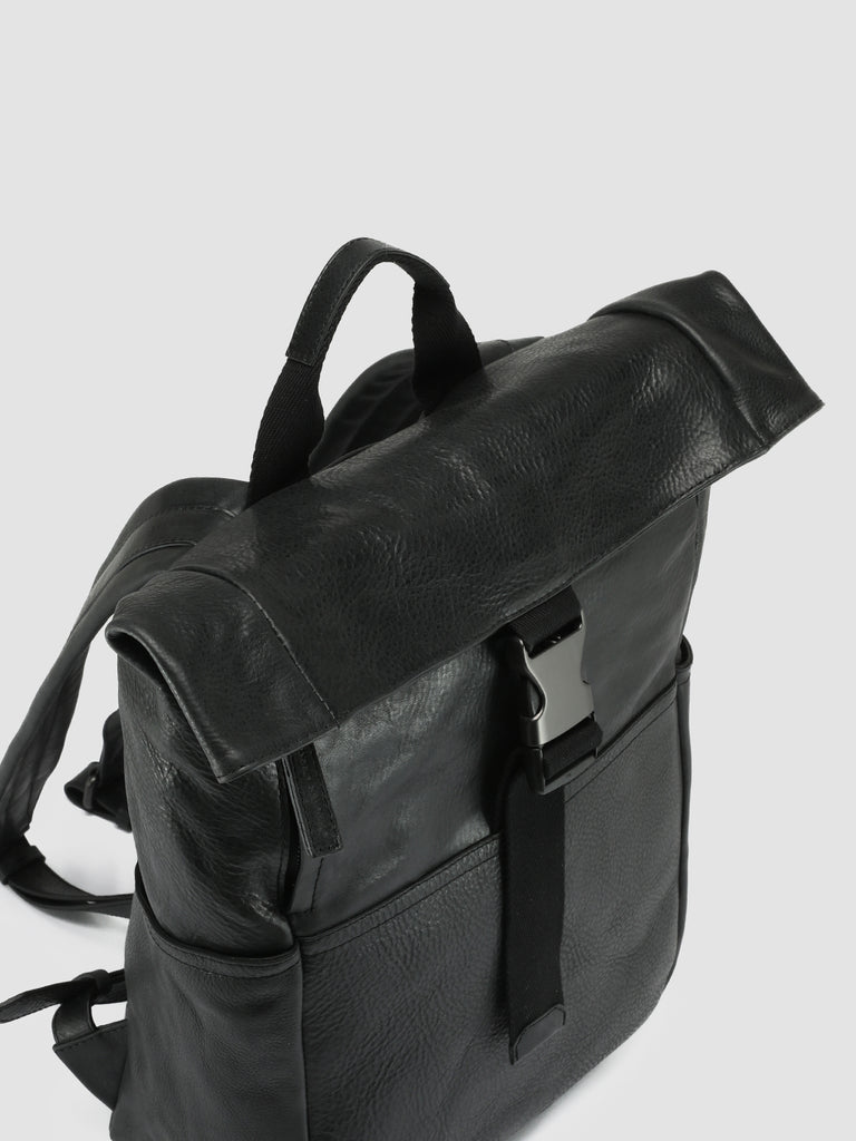 EQUIPAGE 001 - Black Leather Backpack  Officine Creative - 2