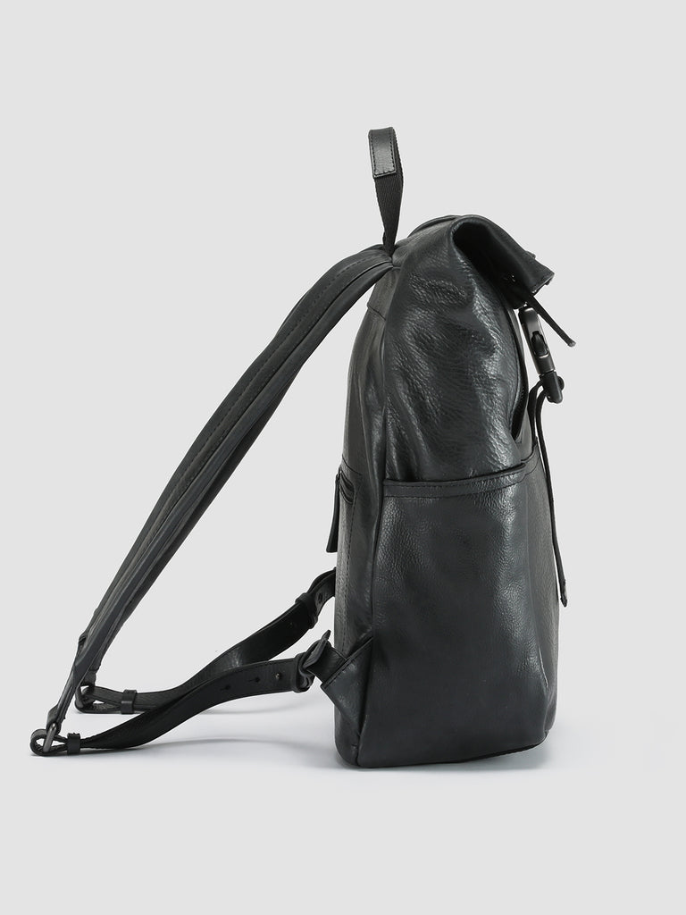 EQUIPAGE 001 - Black Leather Backpack  Officine Creative - 3