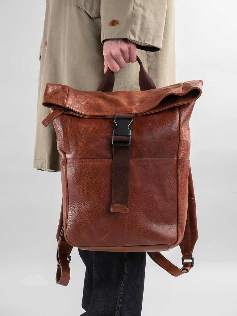 EQUIPAGE 001 - Brown Leather Backpack  Officine Creative - 6