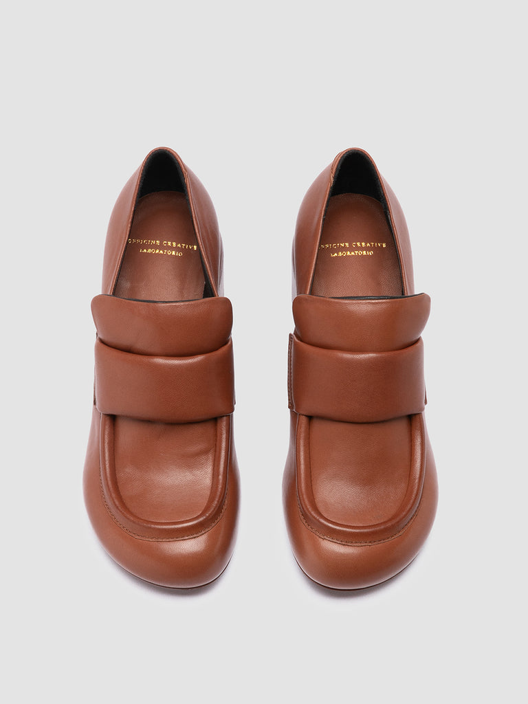 ETHEL 001 - Brown Leather Penny Loafers