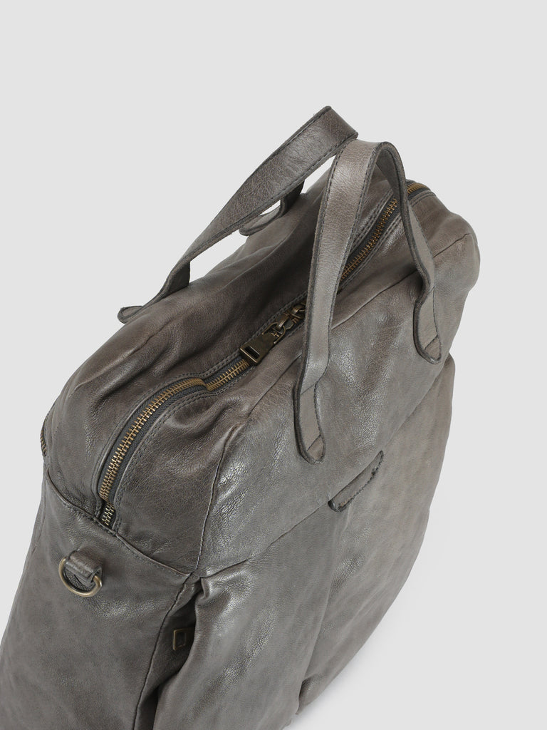 HELMET 041 - Grey Leather Tote Bag