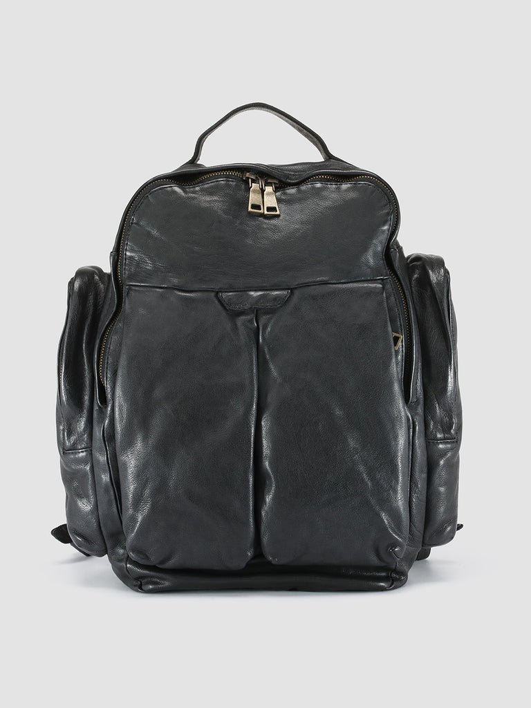 HELMET 042 - Black Leather Backpack  Officine Creative - 1