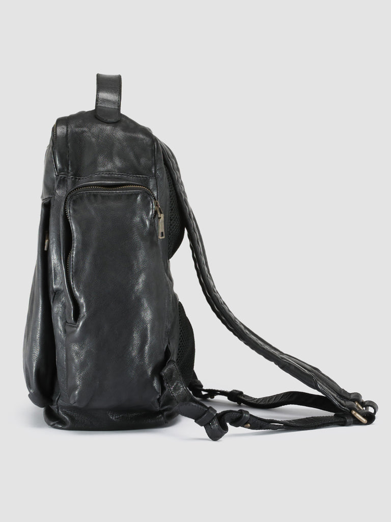 HELMET 042 - Black Leather Backpack  Officine Creative - 5
