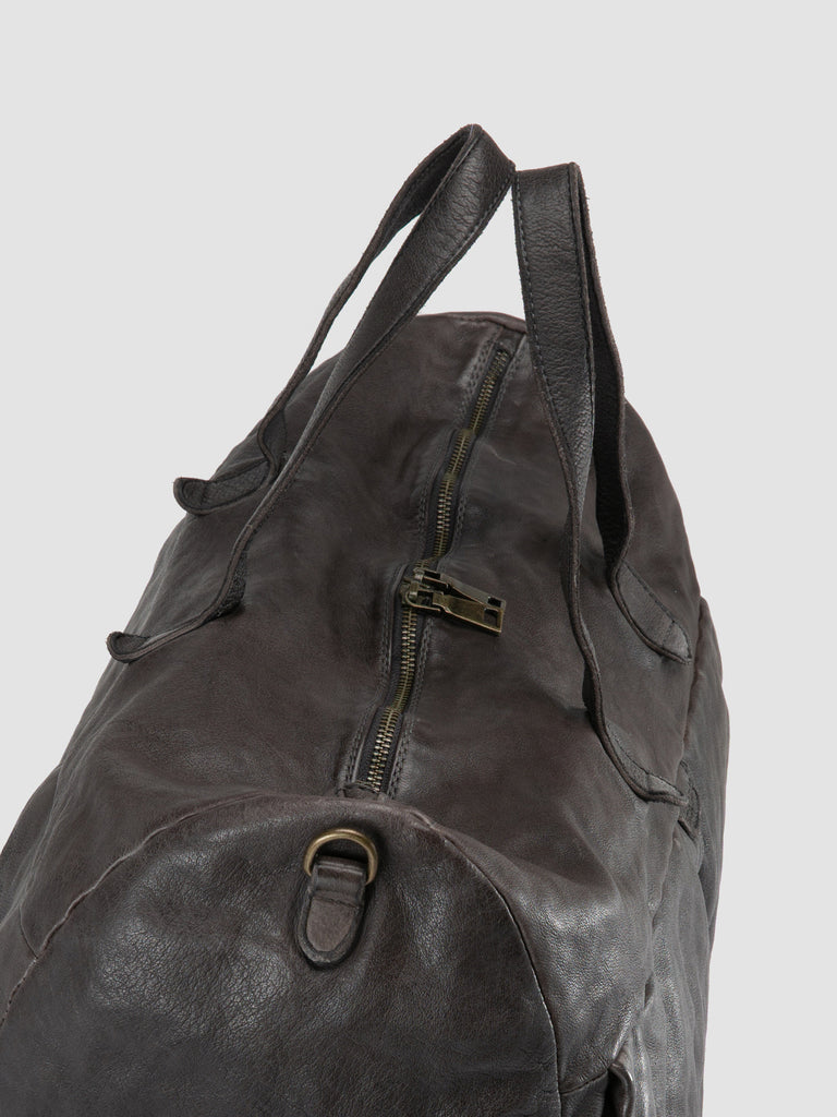 HELMET 043 - Grey Leather Weekend Bag