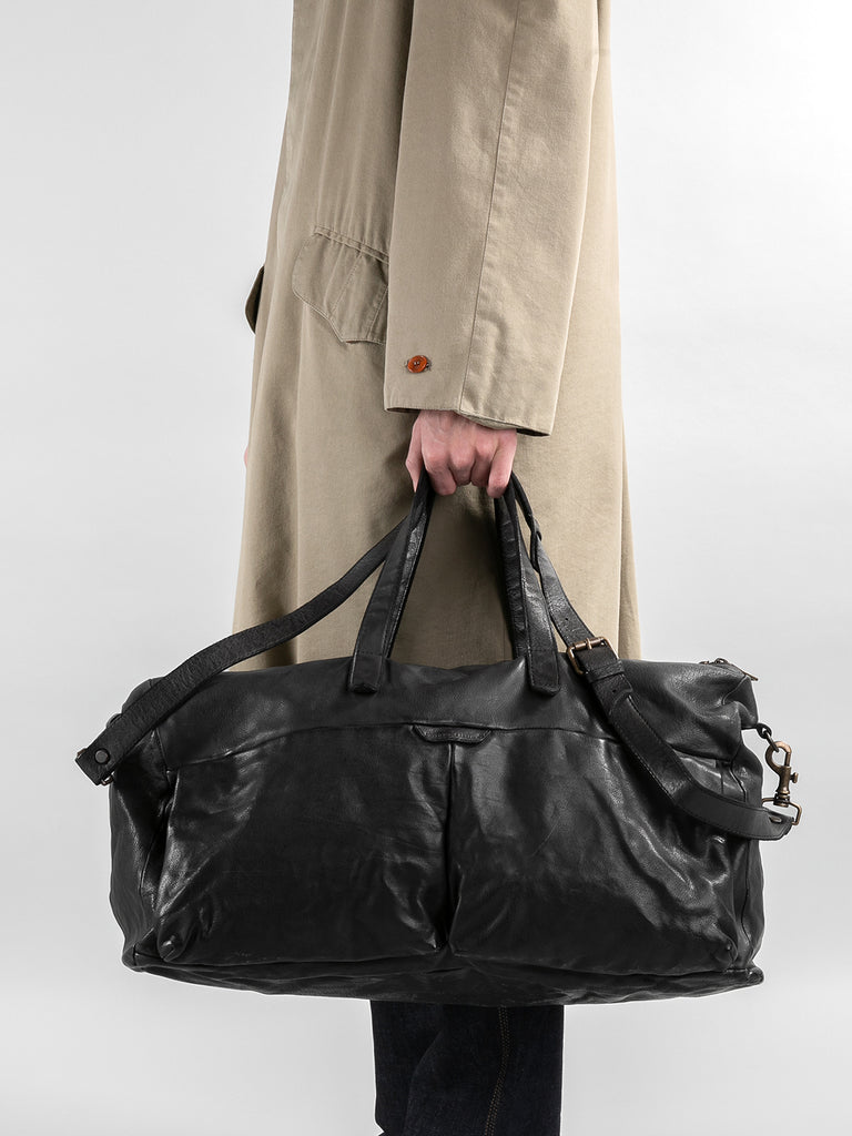 HELMET 043 - Black Leather Weekend Bag  Officine Creative - 6