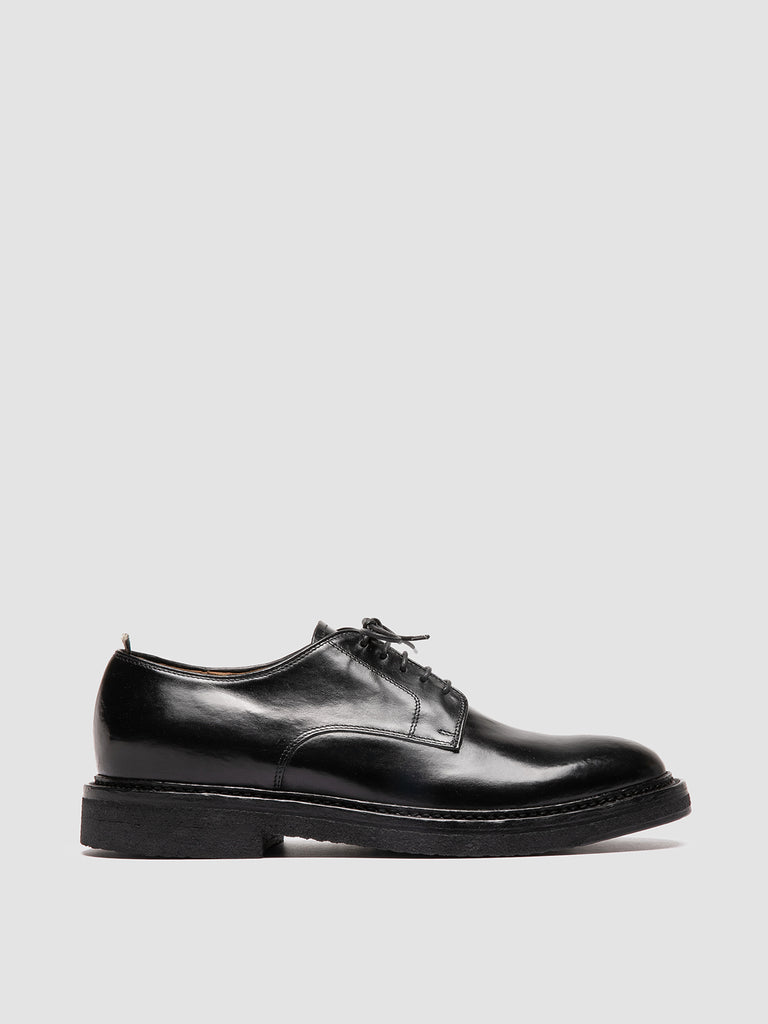 HOPKINS CREPE 110 - Black Leather Derby Shoes