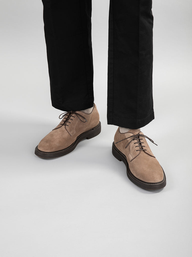 HOPKINS FLEXI 201 - Taupe Suede Derby Shoes Men Officine Creative - 1