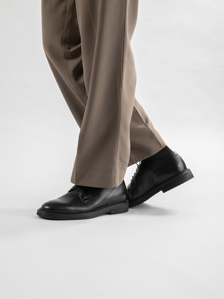 HOPKINS FLEXI 201 - Black Leather Derby Shoes Men Officine Creative - 1