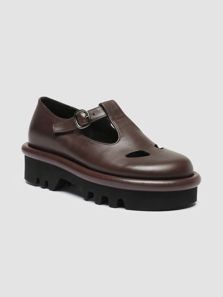 JAM 002 - Burgundy Leather Maryjane Loafers