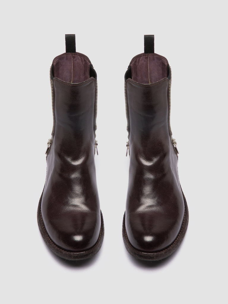 LEGRAND 227 - Burgundy Leather Chelsea Boots