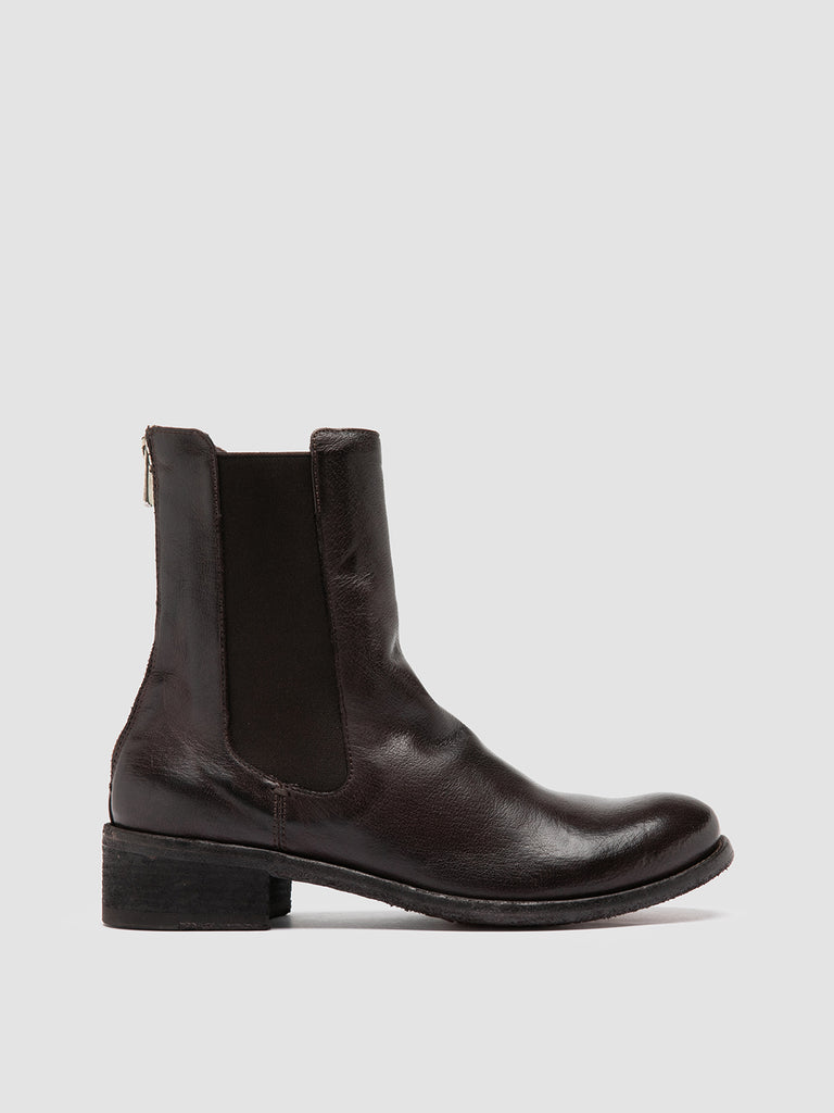 LISON 017 - Burgundy Leather Chelsea Boots