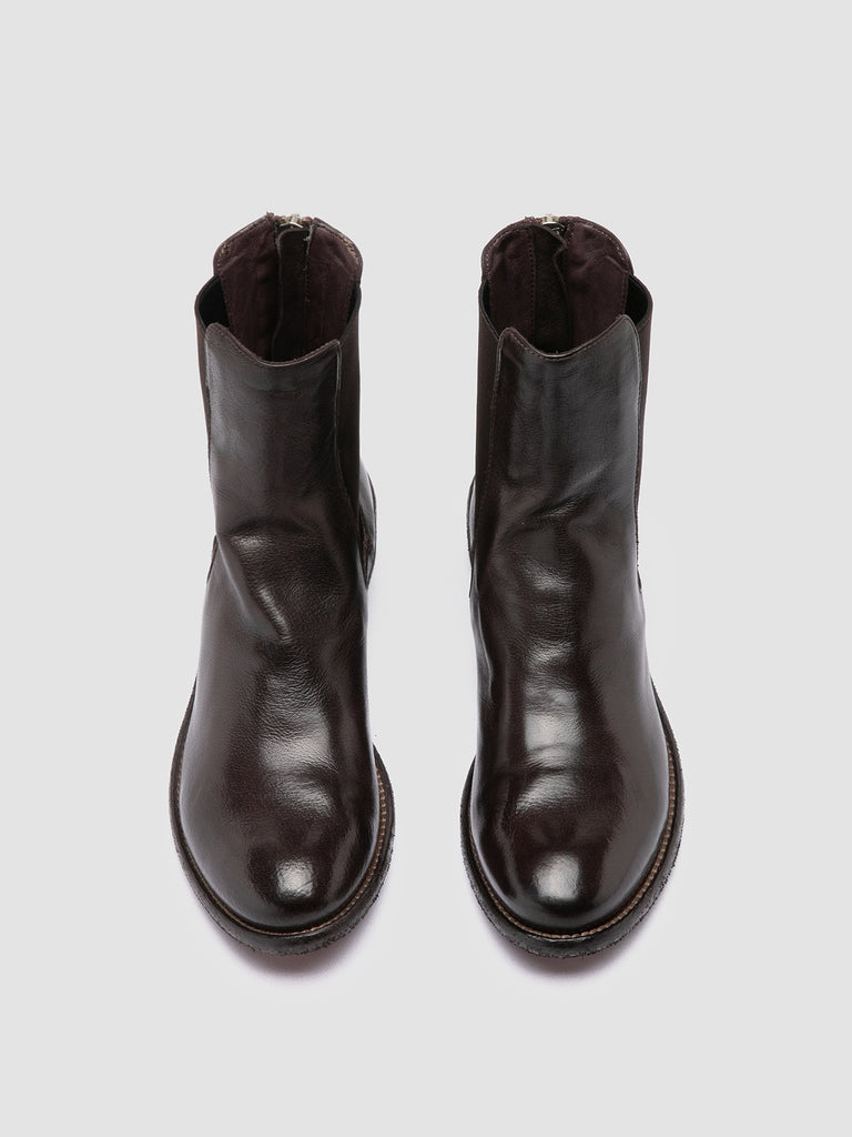 LISON 017 - Burgundy Leather Chelsea Boots