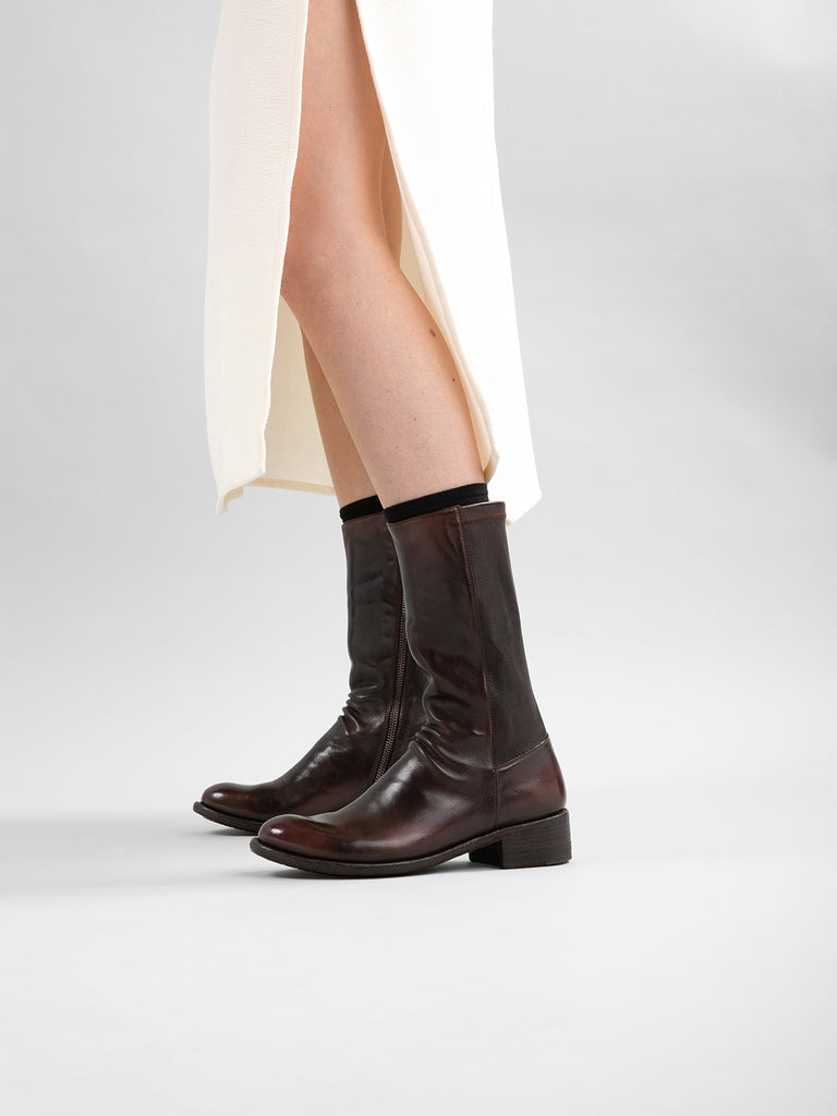 LISON 042 - Black Leather Booties