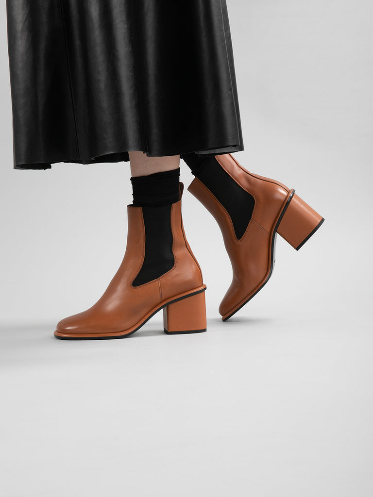 MACY 003 - Brown Leather Chelsea Boots