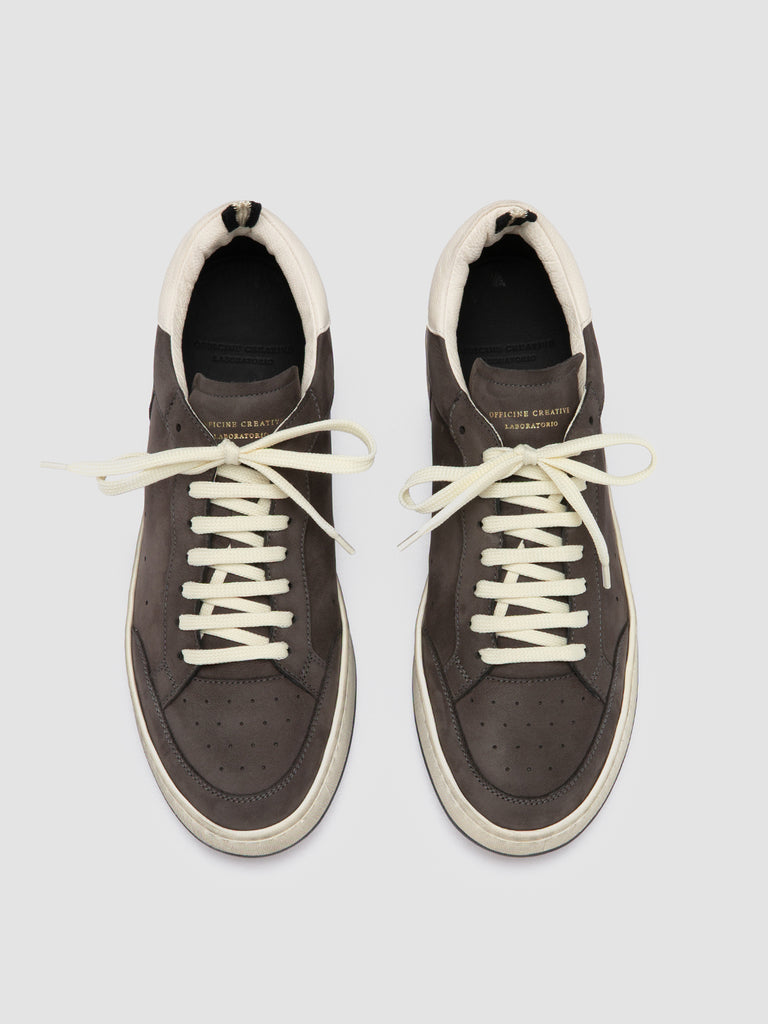 MAGIC 002 - Grey Leather and Suede Low Top Sneakers