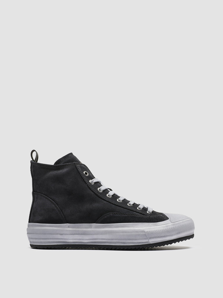 MES 011 - Black Suede High-Top Sneakers