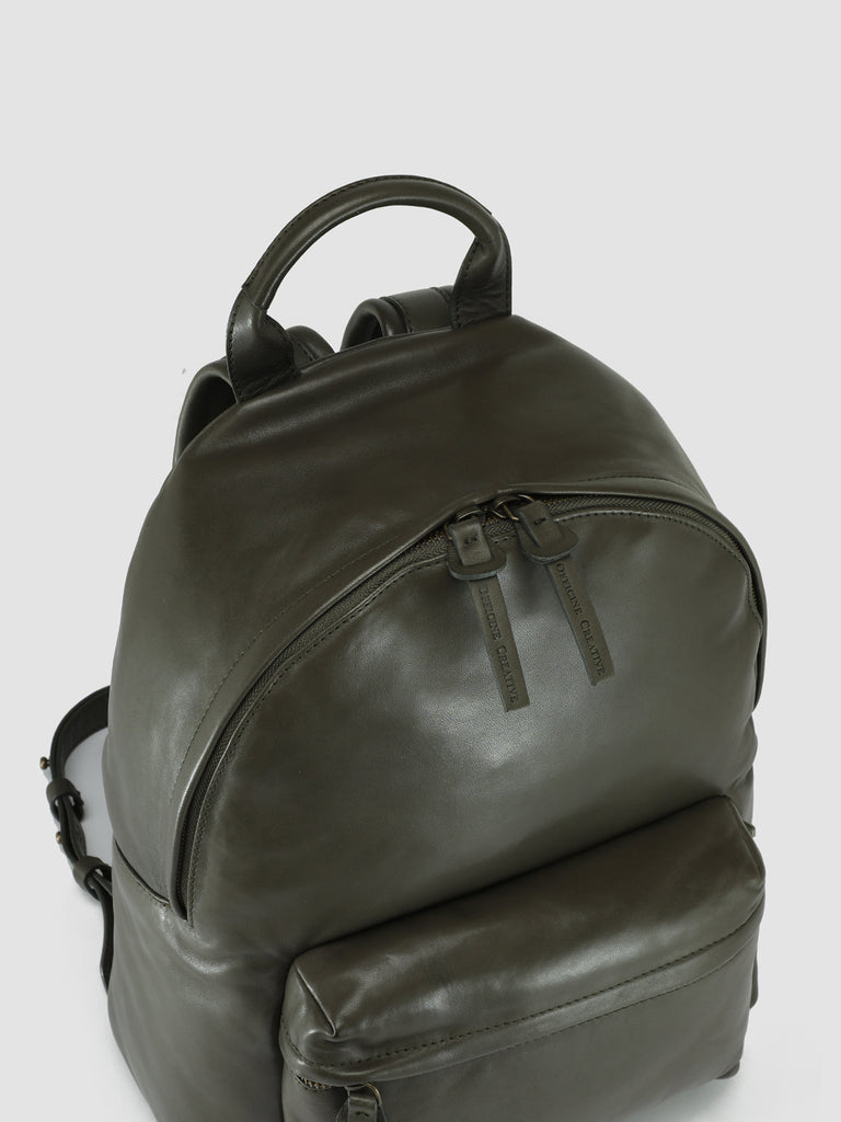 MINI PACK - Green Leather Backpack