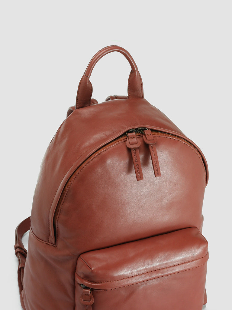 MINI PACK -  Burgundy Leather Backpack  Officine Creative - 6