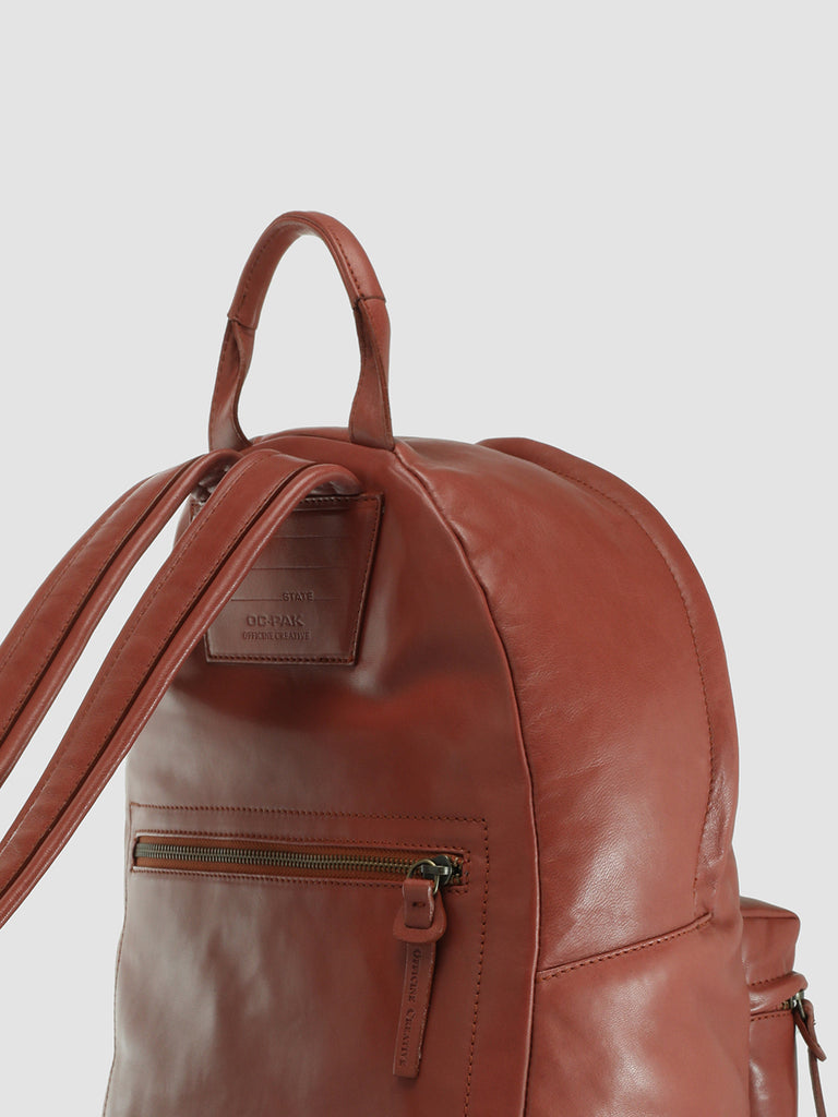 MINI PACK -  Burgundy Leather Backpack  Officine Creative - 2