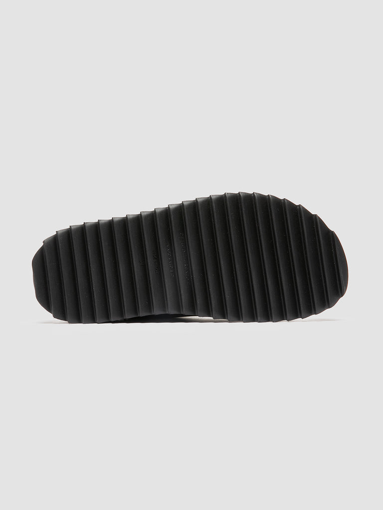 PELAGIE D'HIVER 012 - Black Leather Slide Sandals women Officine Creative - 5