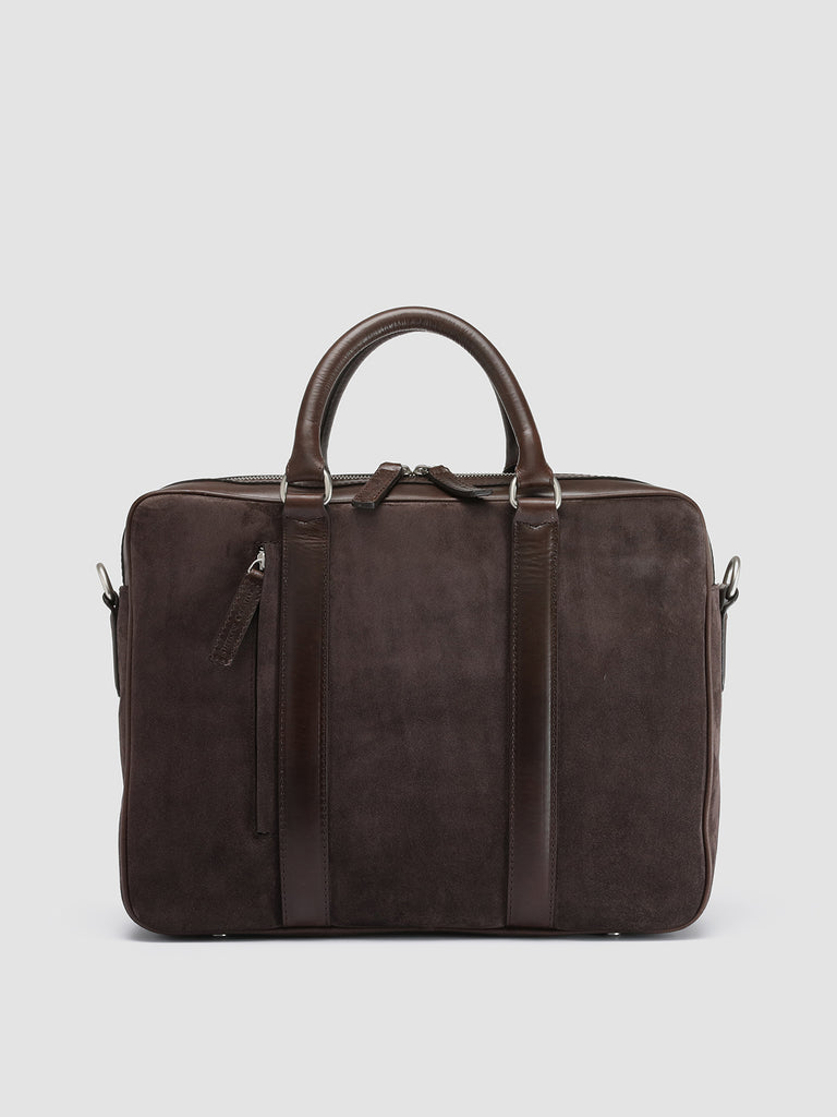 QUENTIN 010 - Brown Suede and Leather Bag  Officine Creative - 1