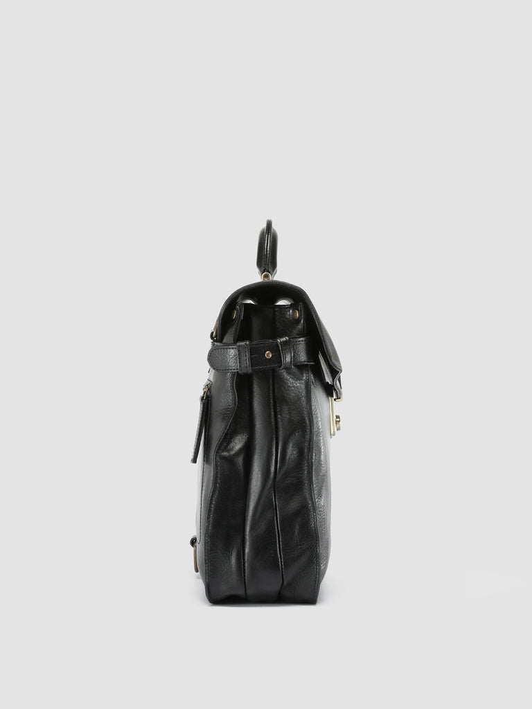 RARE 036 - Black Leather Briefcase  Officine Creative - 3