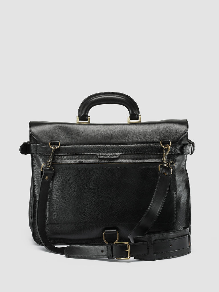RARE 036 - Black Leather Briefcase  Officine Creative - 4
