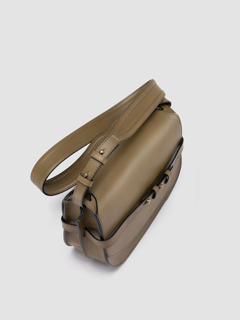 SADDLE 011 - Green Leather Crossbody Bag