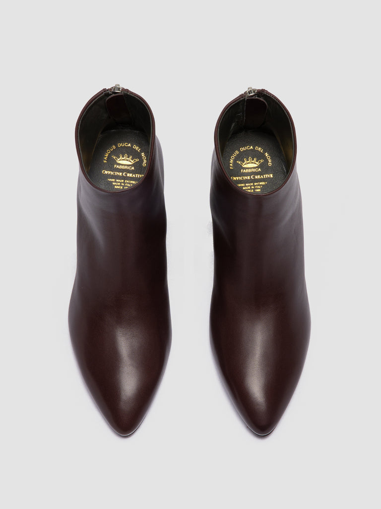 SEVRE 003 - Burgundy Leather Zip Boots women Officine Creative - 2