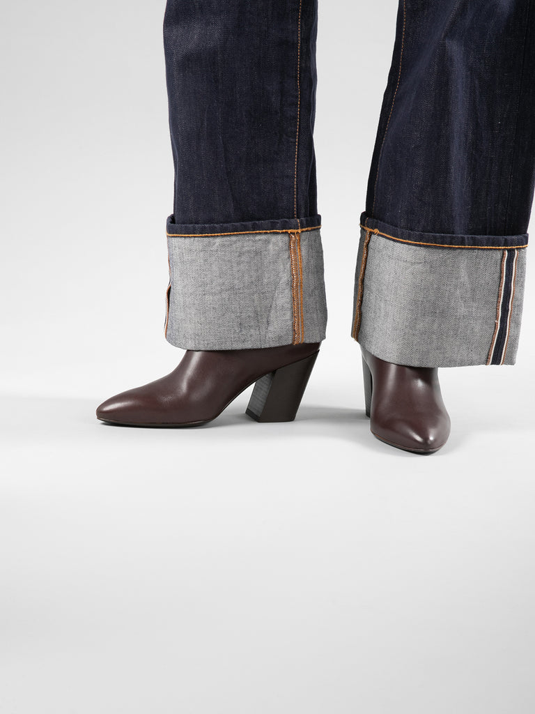 SEVRE 003 - Burgundy Leather Zip Boots Women Officine Creative - 1