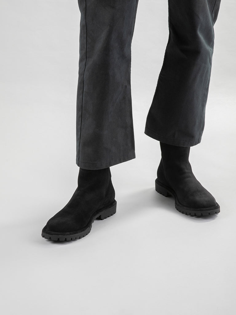 SPECTACULAR W 012 - Black Suede Zip Boots Men Officine Creative - 1