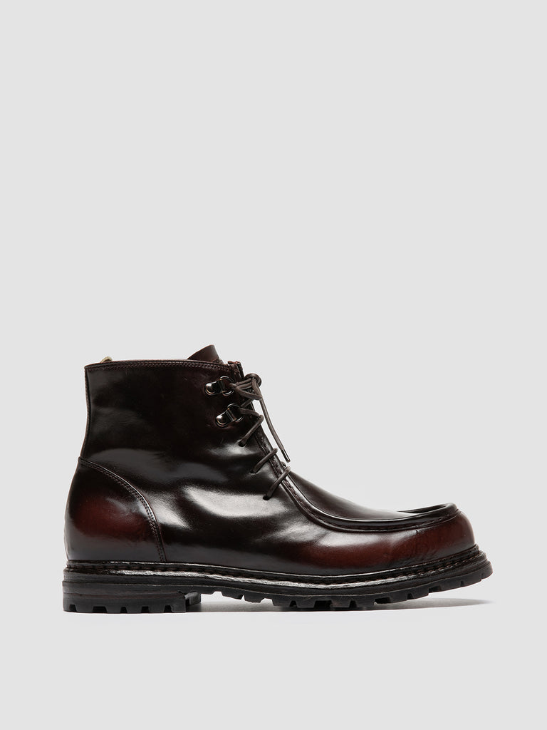 VOLCOV 008 - Burguny Leather Lace Up Boots men Officine Creative - 1