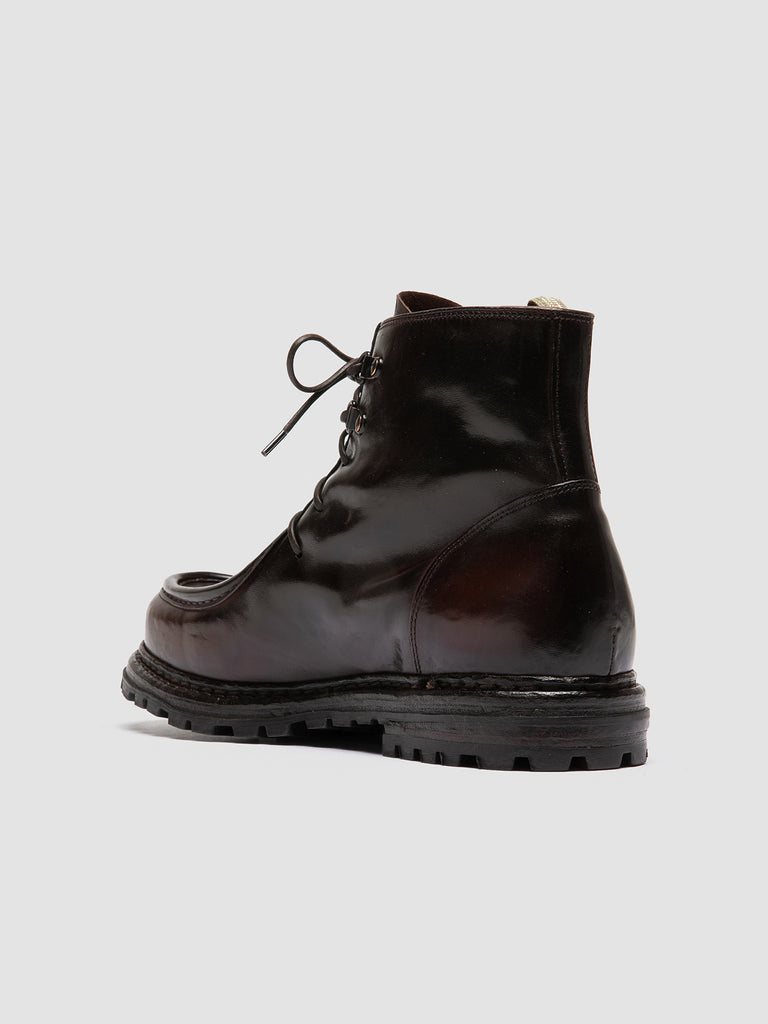 VOLCOV 008 - Burguny Leather Lace Up Boots men Officine Creative - 4
