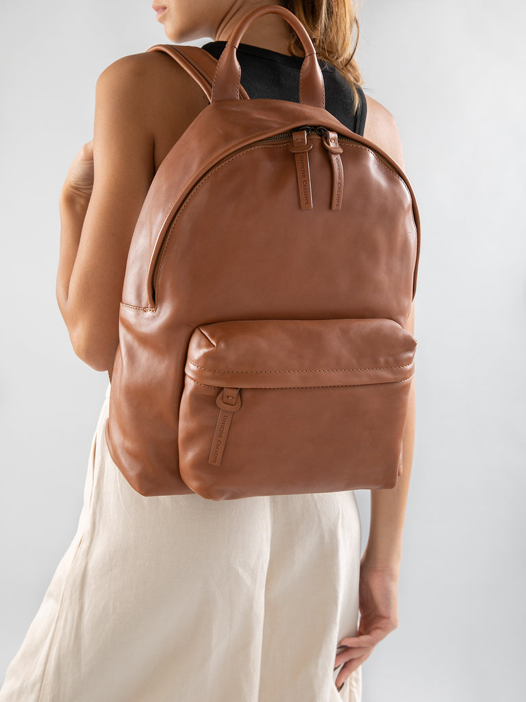 MINI PACK -  Burgundy Leather Backpack