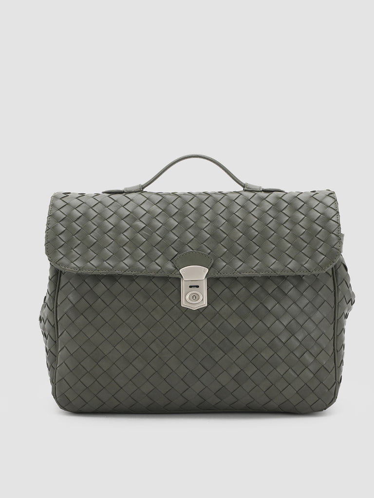 ARMOR 02 - Green Leather briefcase