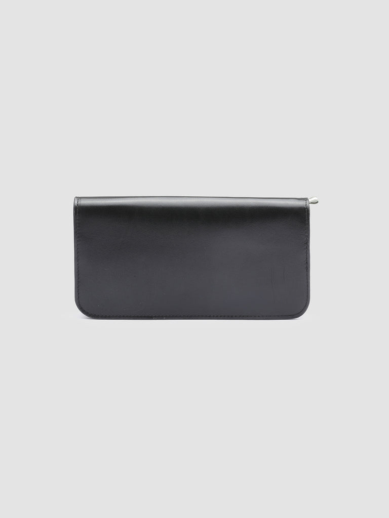 BERGE’ 01 - Black Zip Around Leather Wallet  Officine Creative - 4
