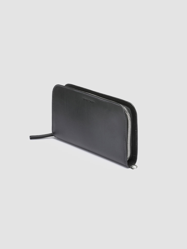BERGE’ 01 - Black Zip Around Leather Wallet  Officine Creative - 3