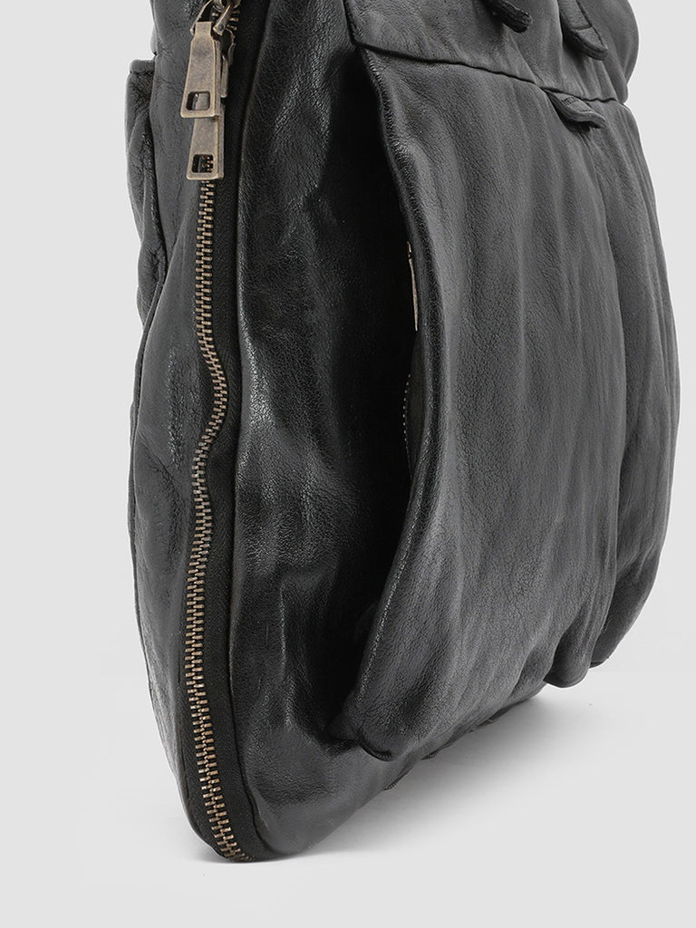 HELMET 29 - Black Leather Briefcase