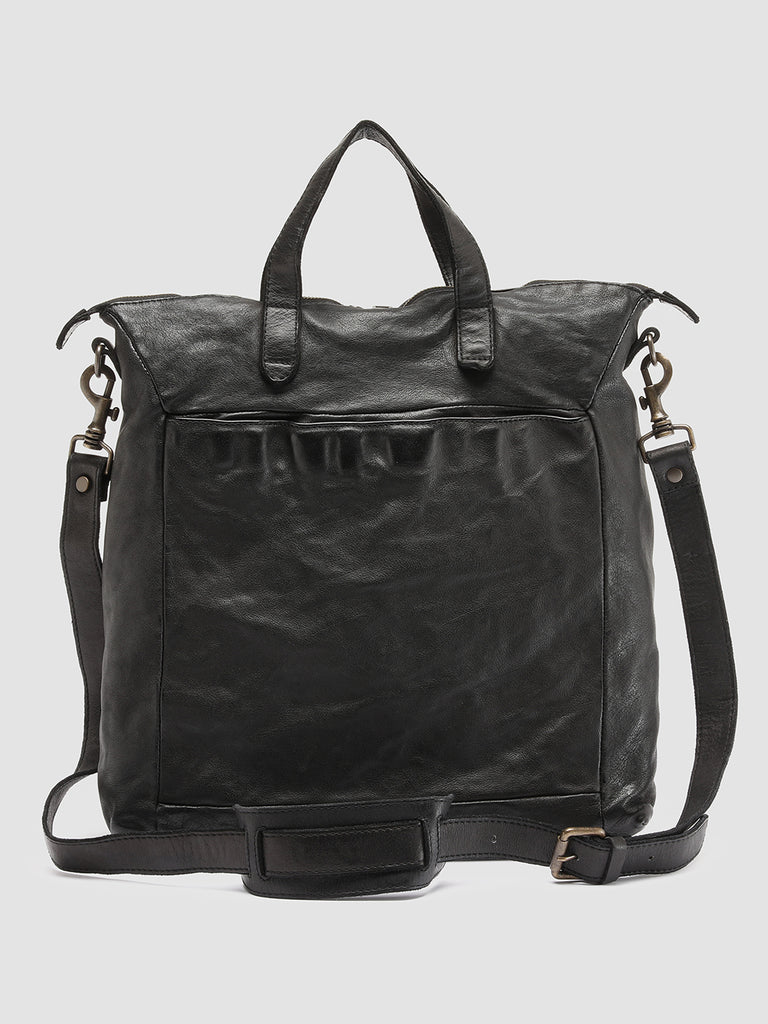 HELMET 27 - Black Leather Tote Bag