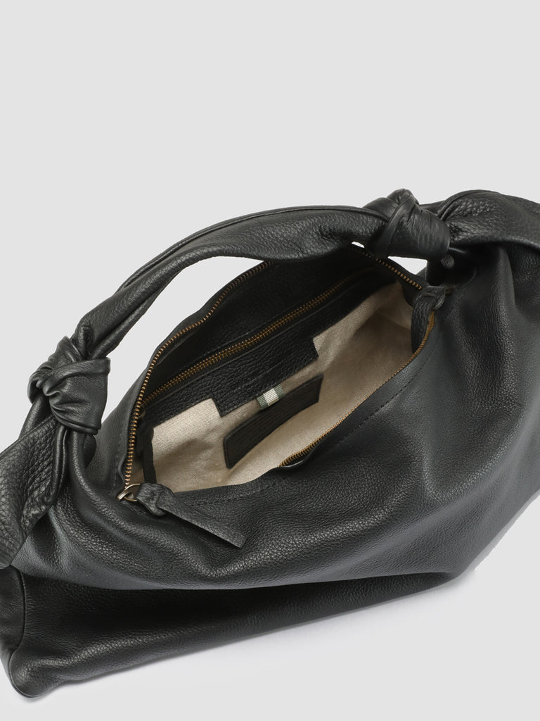 BOLINA 031 - Black Leather Hobo Bag