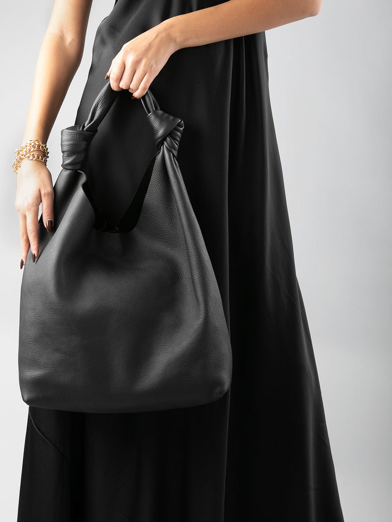 BOLINA 15 - Black Leather Hobo Bag  Officine Creative - 6