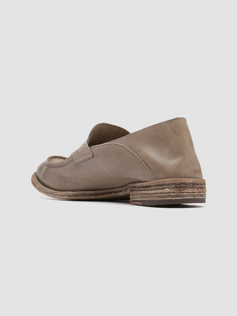 LEXIKON 516 - Taupe Leather Loafers