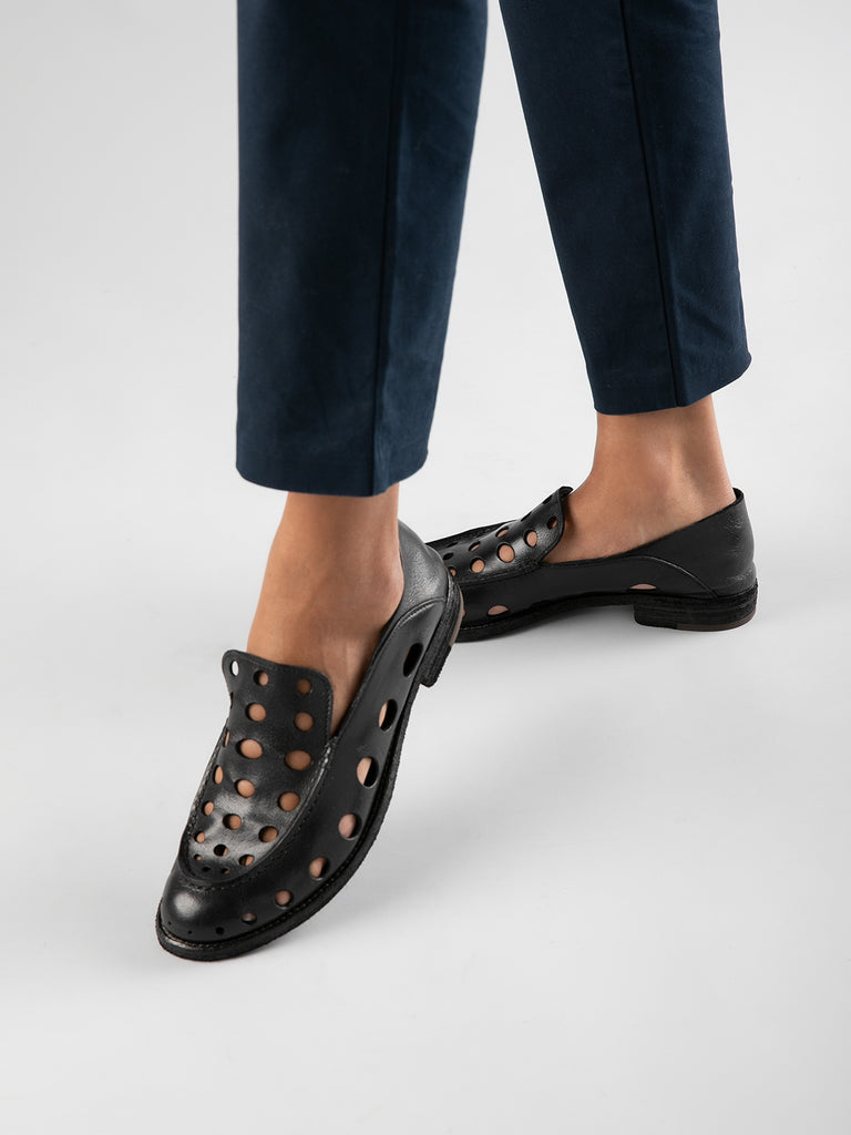 LEXIKON 542 - Black Leather Loafers