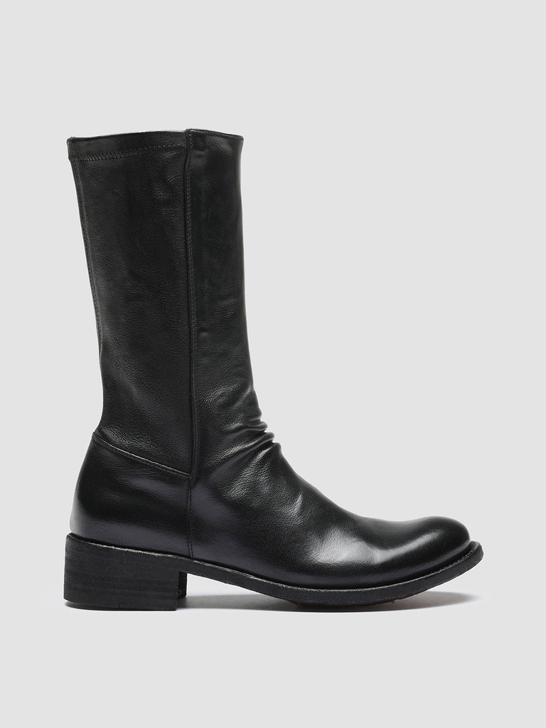 LISON 042 - Black Leather Booties