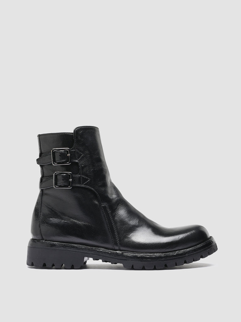 LORAINE 002 - Black Leather Ankle Boots